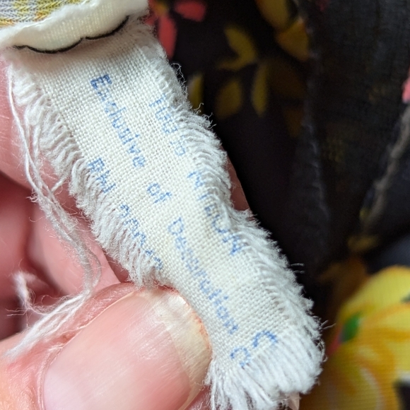 Vintage Slip, Dress Or Long Top Side Slits Size XS Or Small, Flower Print Straps - Picture 4 of 9